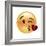 Emoji Wink Heart Kiss-Ali Lynne-Framed Giclee Print