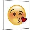 Emoji Wink Heart Kiss-Ali Lynne-Mounted Giclee Print