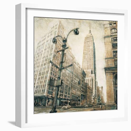 Emp St Bldg fr MadisonAve-Matthew Daniels-Framed Art Print