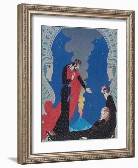 Empédocle, Dieu Supposé. Empedocles, Supposed God, 1929 (Engraving)-Georges Barbier-Framed Giclee Print