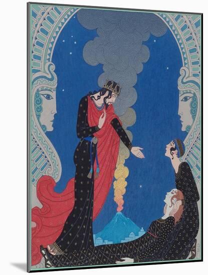 Empédocle, Dieu Supposé. Empedocles, Supposed God, 1929 (Engraving)-Georges Barbier-Mounted Giclee Print