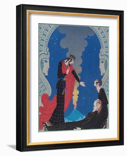 Empédocle, Dieu Supposé. Empedocles, Supposed God, 1929 (Engraving)-Georges Barbier-Framed Giclee Print