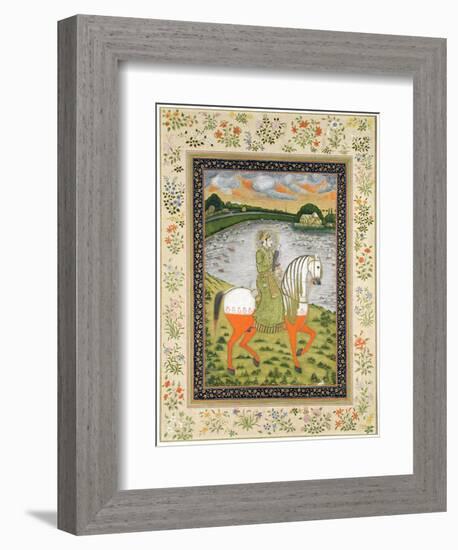 Emperor Ahmad Shah, Equestrian, in the Hunting Field-null-Framed Art Print