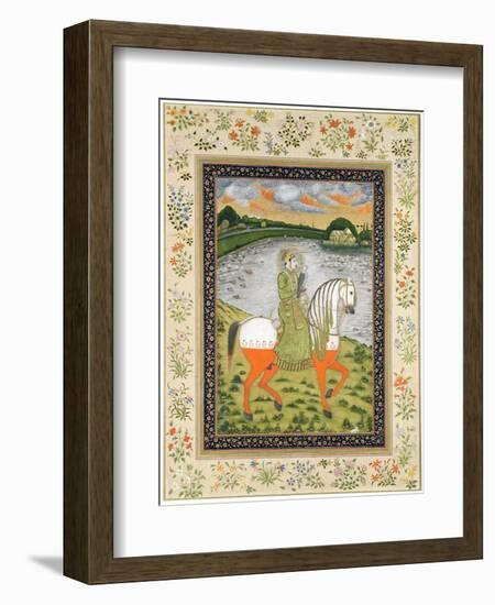 Emperor Ahmad Shah, Equestrian, in the Hunting Field-null-Framed Art Print