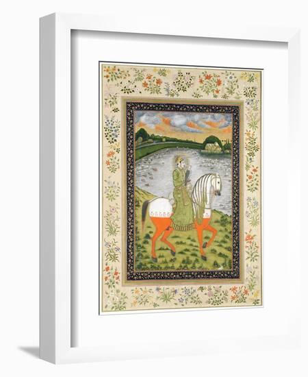 Emperor Ahmad Shah, Equestrian, in the Hunting Field-null-Framed Art Print