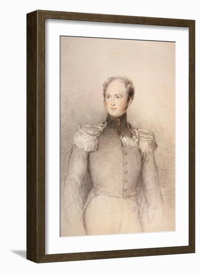 Emperor Alexander I, 1818 (Black Chalk & Sanguine on Paper)-Thomas Lawrence-Framed Giclee Print