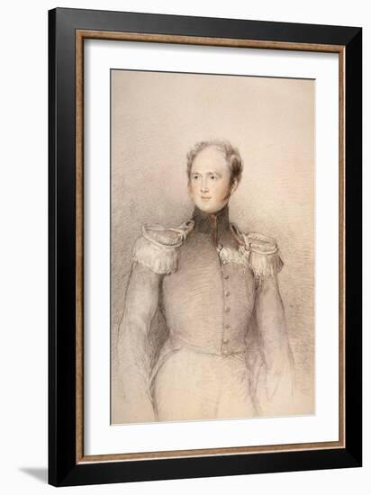 Emperor Alexander I, 1818 (Black Chalk & Sanguine on Paper)-Thomas Lawrence-Framed Giclee Print