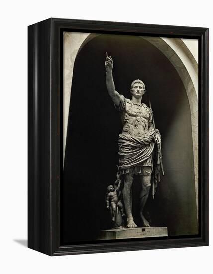 Emperor Augustus in Military Dress, Marble Figure from the Prima Porta-null-Framed Premier Image Canvas