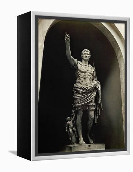 Emperor Augustus in Military Dress, Marble Figure from the Prima Porta-null-Framed Premier Image Canvas