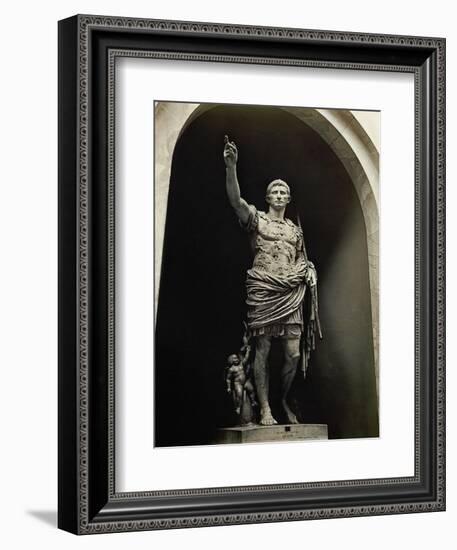 Emperor Augustus in Military Dress, Marble Figure from the Prima Porta-null-Framed Giclee Print