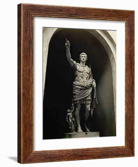 Emperor Augustus in Military Dress, Marble Figure from the Prima Porta-null-Framed Giclee Print