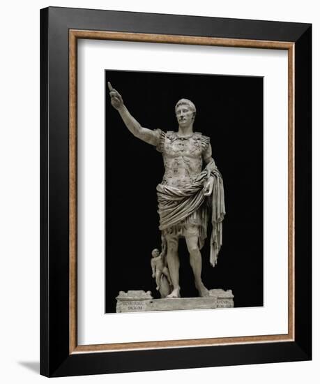 Emperor Augustus in Military Dress, Marble Figure from the Prima Porta-null-Framed Giclee Print