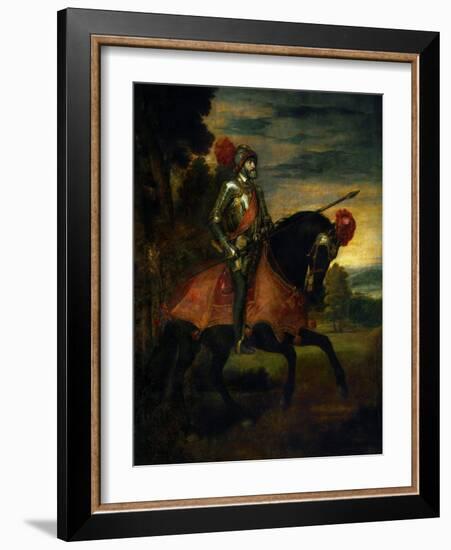 Emperor Charles V at the Battle of Muehlberg-Titian (Tiziano Vecelli)-Framed Giclee Print