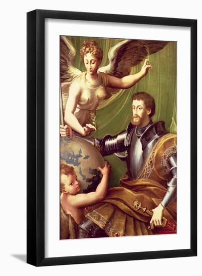 Emperor Charles V Receiving the World, circa 1529-Parmigianino-Framed Giclee Print