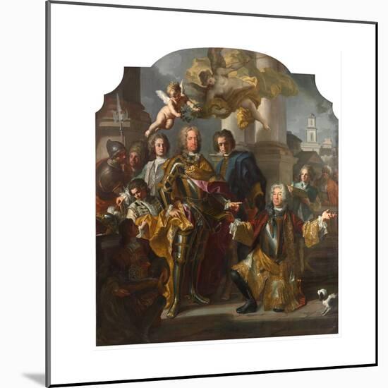 Emperor Charles VI and Count Gundacker Von Althan, 1728-Francesco Solimena-Mounted Giclee Print