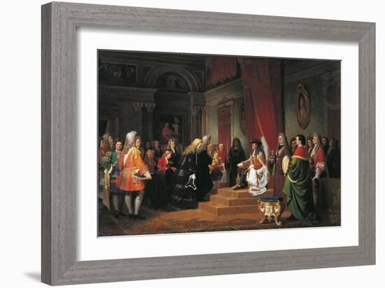 Emperor Charles VI Giving Audience to Venetian Ambassadors-Francesco Beda-Framed Giclee Print