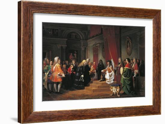 Emperor Charles VI Giving Audience to Venetian Ambassadors-Francesco Beda-Framed Giclee Print