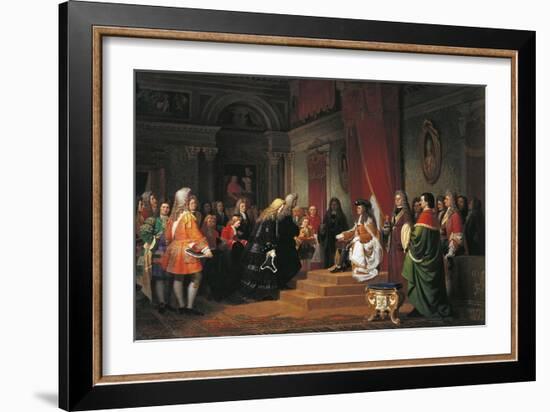 Emperor Charles VI Giving Audience to Venetian Ambassadors-Francesco Beda-Framed Giclee Print