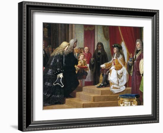 Emperor Charles VI Giving Audience to Venetian Ambassadors-Francesco Beda-Framed Giclee Print