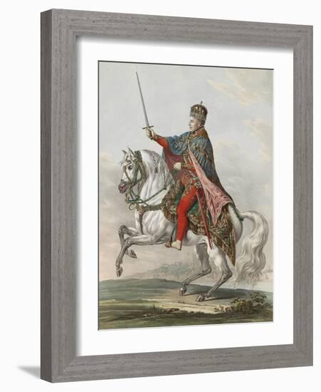 Emperor Ferdinand I of Austria as King of Hungary, 1830-Franz Wolf-Framed Giclee Print