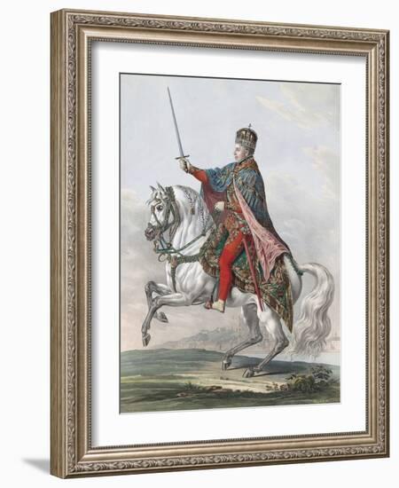 Emperor Ferdinand I of Austria in Coronation Robes as King of Hungary-Franz Wolf-Framed Giclee Print