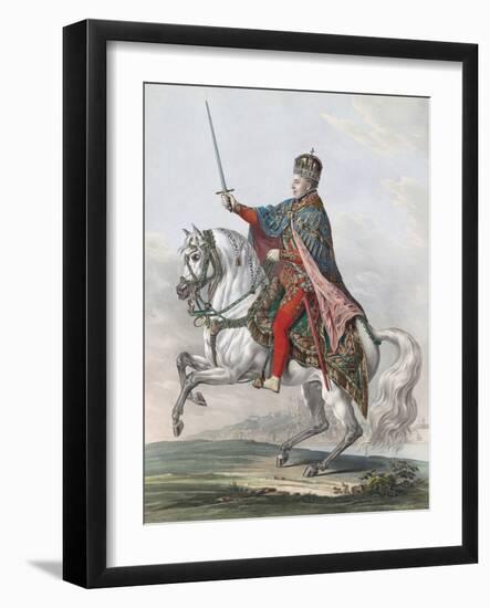 Emperor Ferdinand I of Austria in Coronation Robes as King of Hungary-Franz Wolf-Framed Giclee Print