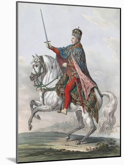 Emperor Ferdinand I of Austria in Coronation Robes as King of Hungary-Franz Wolf-Mounted Giclee Print