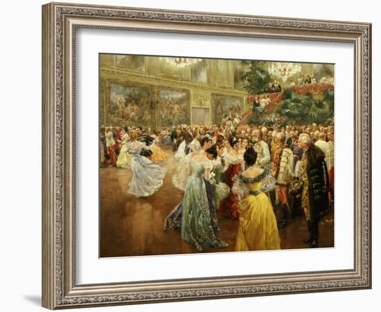 Emperor Franz Joseph, 1830-1916, at Ball in Vienna in 1900 to Salute Start of New Century-Wilhelm Gause-Framed Giclee Print