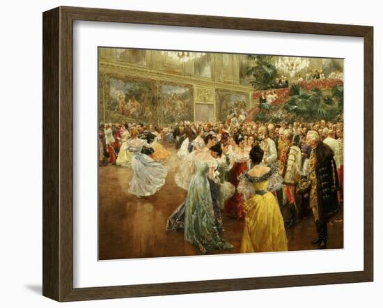 Emperor Franz Joseph, 1830-1916, at Ball in Vienna in 1900 to Salute Start of New Century-Wilhelm Gause-Framed Giclee Print