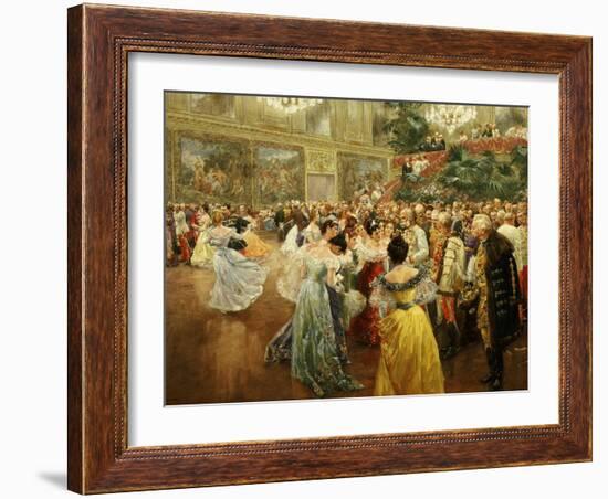 Emperor Franz Joseph, 1830-1916, at Ball in Vienna in 1900 to Salute Start of New Century-Wilhelm Gause-Framed Giclee Print