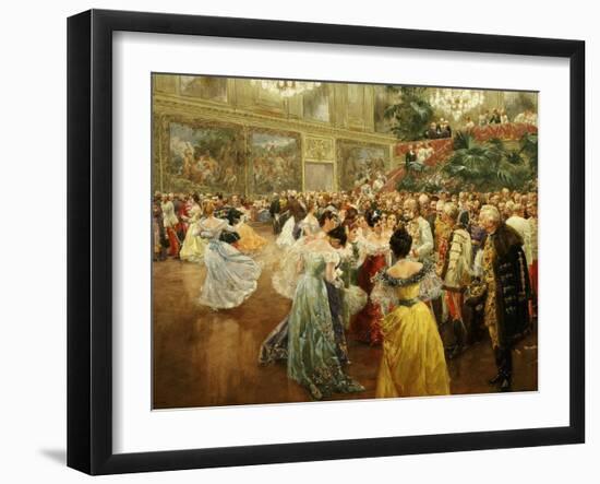 Emperor Franz Joseph, 1830-1916, at Ball in Vienna in 1900 to Salute Start of New Century-Wilhelm Gause-Framed Giclee Print