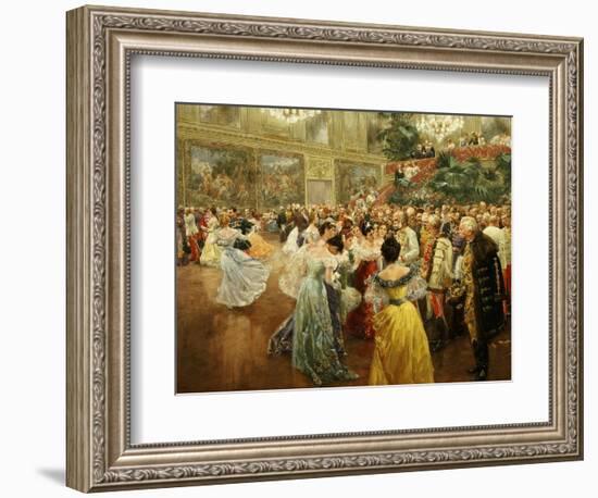 Emperor Franz Joseph, 1830-1916, at Ball in Vienna in 1900 to Salute Start of New Century-Wilhelm Gause-Framed Giclee Print