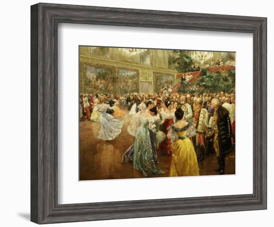 Emperor Franz Joseph, 1830-1916, at Ball in Vienna in 1900 to Salute Start of New Century-Wilhelm Gause-Framed Giclee Print