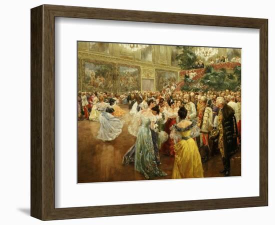 Emperor Franz Joseph, 1830-1916, at Ball in Vienna in 1900 to Salute Start of New Century-Wilhelm Gause-Framed Giclee Print