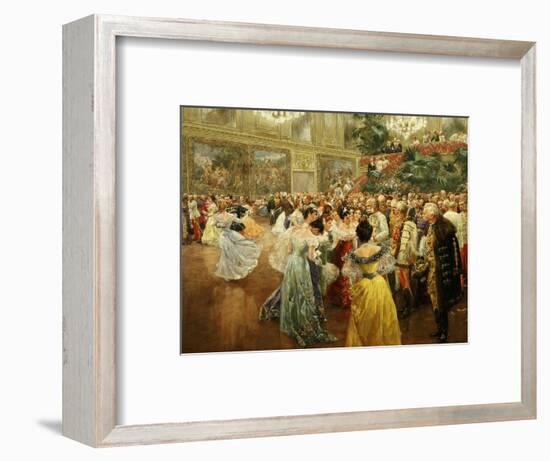 Emperor Franz Joseph, 1830-1916, at Ball in Vienna in 1900 to Salute Start of New Century-Wilhelm Gause-Framed Premium Giclee Print