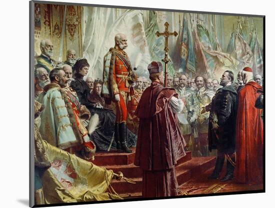 Emperor Franz Joseph I and Empress Elizabeth in Budapest, 8th July 1896-Gyula Benczur-Mounted Premium Giclee Print