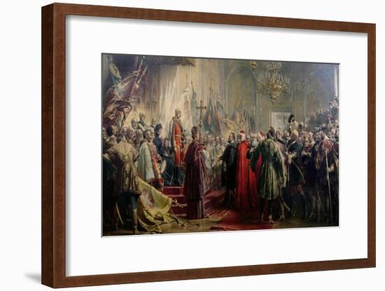 Emperor Franz Joseph I and Empress Elizabeth in Budapest, 8th July 1896-Gyula Benczur-Framed Giclee Print