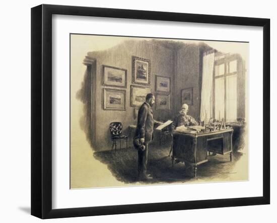 Emperor Franz Joseph I of Austria (1830-1916) at His Writing Desk at Jagdrock-Wilhelm Gause-Framed Giclee Print