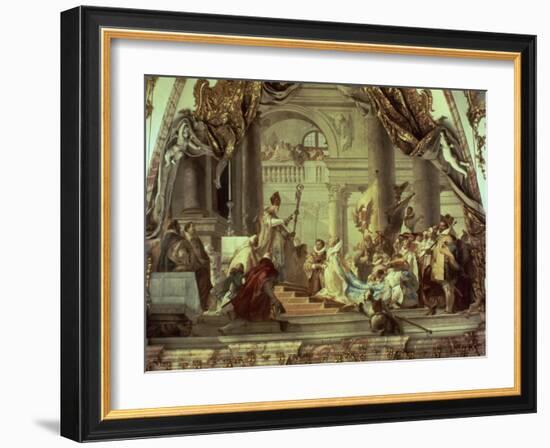 Emperor Frederick Barbarossa's Wedding to Beatrix of Burgundy in 1156, C.1751-52-Giovanni Battista Tiepolo-Framed Giclee Print