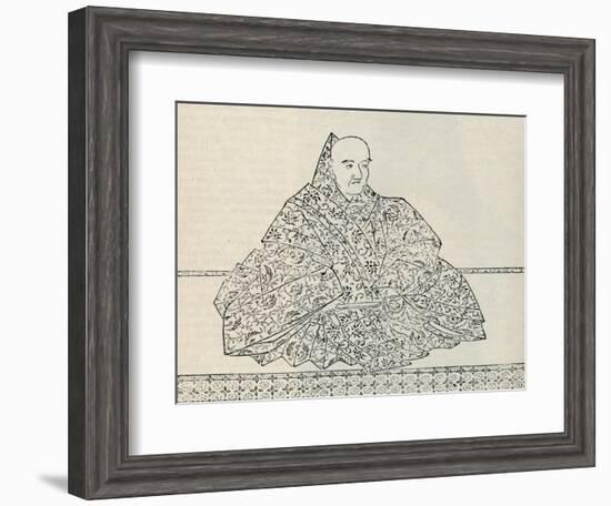 Emperor Go-Uda of Japan, in whose reign the Mongol Armada was destroyed, 1907-Unknown-Framed Giclee Print