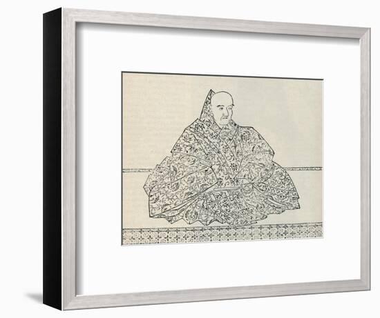 Emperor Go-Uda of Japan, in whose reign the Mongol Armada was destroyed, 1907-Unknown-Framed Giclee Print