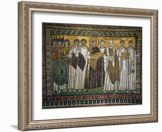 Emperor Justinian, 483-565, and His Court-null-Framed Photographic Print