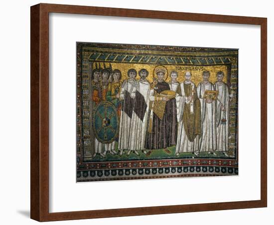 Emperor Justinian, 483-565, and His Court-null-Framed Photographic Print