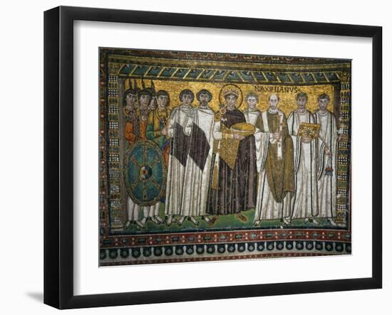 Emperor Justinian, 483-565, and His Court-null-Framed Photographic Print