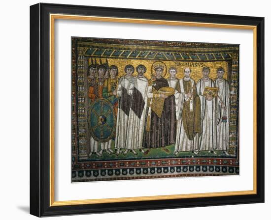 Emperor Justinian, 483-565, and His Court-null-Framed Photographic Print