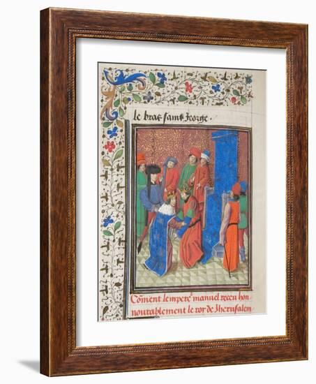 Emperor Manuel I Komnenos Meets with King Amalric I of Jerusalem, 1460S-null-Framed Giclee Print