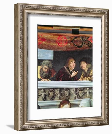 Emperor Maximilian and Sixtus Oelhafen (From the Torgau Altarpiece)-Lucas Cranach the Elder-Framed Giclee Print