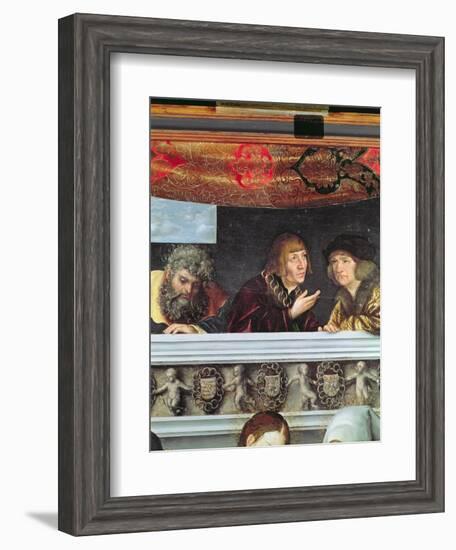 Emperor Maximilian and Sixtus Oelhafen (From the Torgau Altarpiece)-Lucas Cranach the Elder-Framed Giclee Print