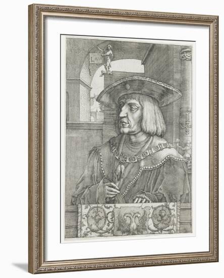 Emperor Maximilian I, 1520-Lucas van Leyden-Framed Giclee Print