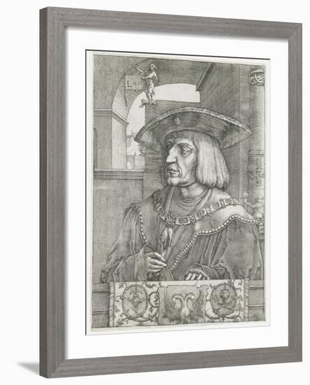 Emperor Maximilian I, 1520-Lucas van Leyden-Framed Giclee Print